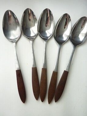 Vintage‎ EPIC Eco Forged Stainless Steel Utensil Set 5 spoons
